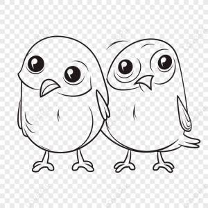 мультфильм птицы пара раскраски картинки наброски рисунок вектор,пара,штриховая графика изображение_Фото номер 380526731_EPS Формат изображения_ru