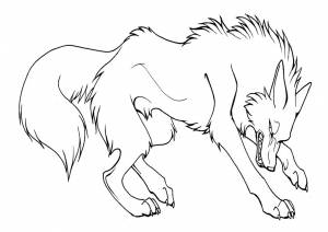 Раскраска Коварный волк
