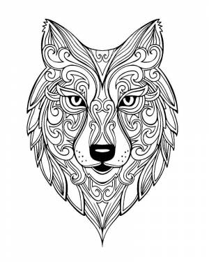 Раскраска антистресс волк