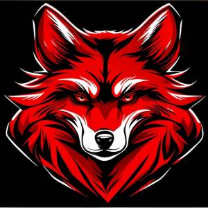 Сложный векторный рисунок волка для веб- и печатной элегантности