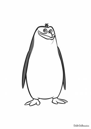 Раскраска Пингвин Рико