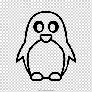 Рисунок пингвина Книжка-раскраска Живопись Черно-белый, Пингвин, белый, ребенок, животные png