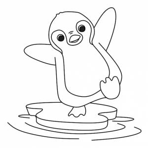 Раскраски страницы алфавиты животных мультфильм пингвин