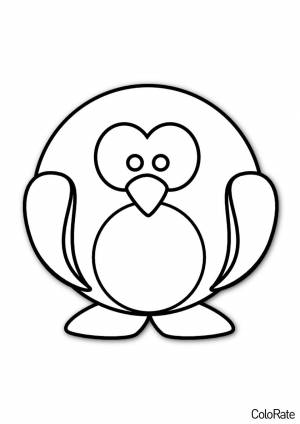 Раскраска Круглый пингвин