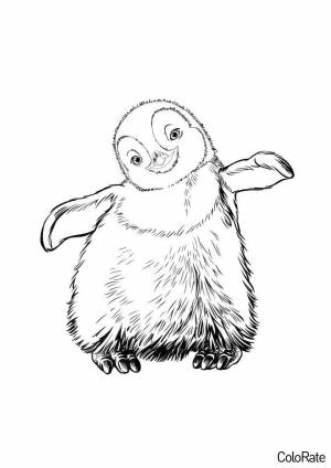 Раскраска Милый пингвинчик