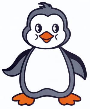 Раскраска Малыш пингвиненок