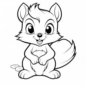 Раскраска белка для детей 3, 4, 5, 6, 7, 8 лет
