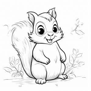 Раскраска белка для детей 3, 4, 5, 6, 7, 8 лет