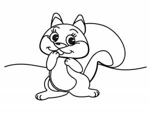 Раскраски Раскраска Белка белочка