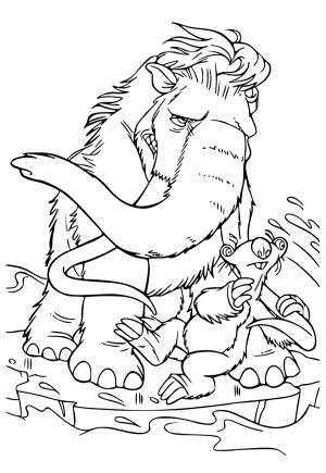 Раскраска Ледниковый Период Льдина