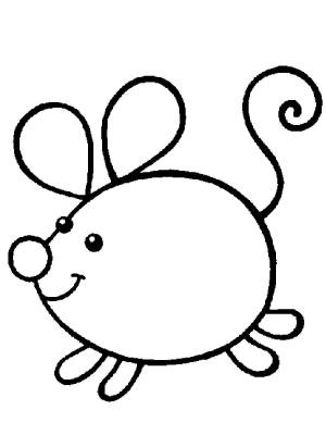 Раскраски Раскраска Маленькая мышка малышам, Download print coloring page