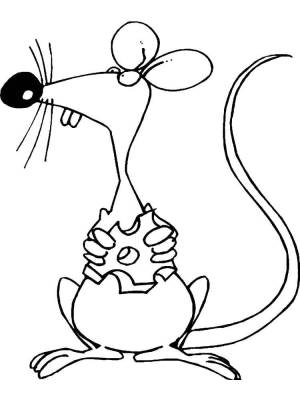 Раскраски Раскраска Мышь с сыром мышка, Download print coloring page