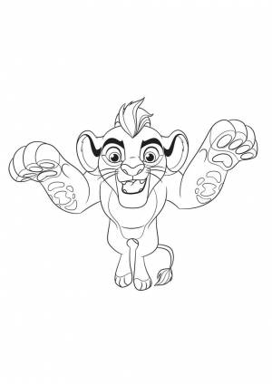 Раскраска Хранитель Лев