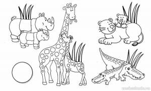Раскраски Для детей 4 5 лет животные жарких стран