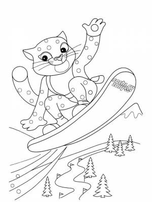 Раскраски Снежный барс   в формате