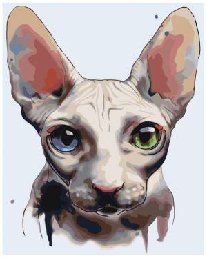 ➤ Кошка Сфинкс Раскраска картина по номерам на холсте A606 40х50 отзывы покупателей