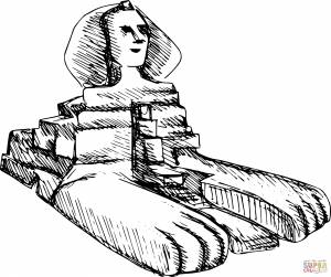 Раскраска Сфинкс Гизы