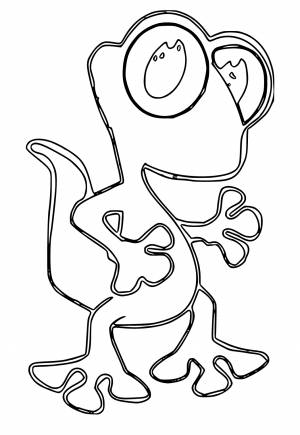 Раскраска Ящерица Забавный