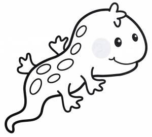 Раскраска Детеныш ящерицы