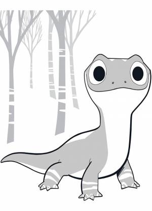 Холодное сердце 2 раскраска ящерица