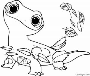 Раскраска ящерка