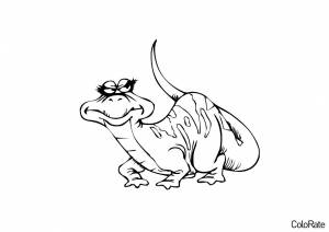 Раскраска Недовольная ящерица