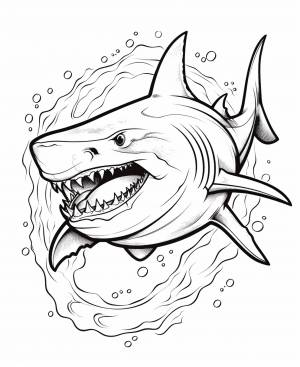 Раскраска Акула