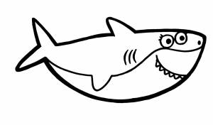 Акула детская раскраска