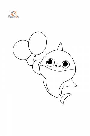 Раскраски Акуленок Туруруру