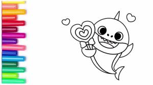 Акулёнок раскраска