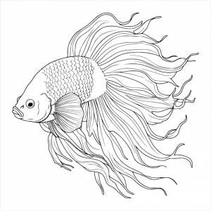 Раскраски бойцовая рыбка для детей