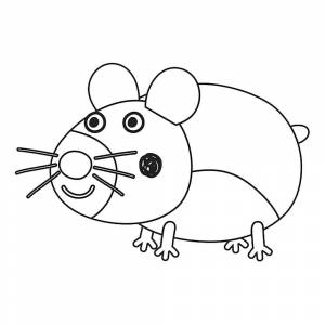 Раскраска Хомяк из маленького королевства