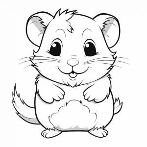 Очень просто супер милый хомяк раскраски для детей очень просто