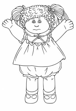 Раскраска Кукла Забавная