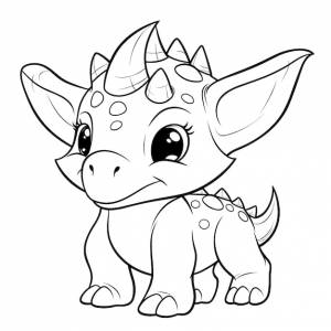 Раскраски трицератопс для детей