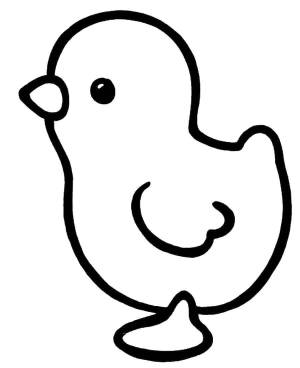 Раскраски Раскраска Цыпленок