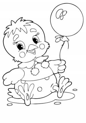 Раскраска Цыпленок