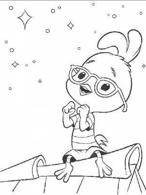 Картинка Цыпленок Цыпа раскраска онлайн