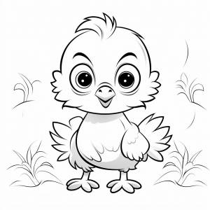 Раскраска цыплёнок для детей 3, 4, 5, 6, 7, 8 лет