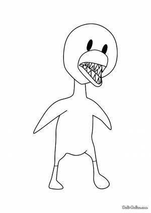 Раскраска Жёлтый цыплёнок из Радужные друзья