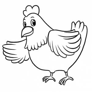 Курица домашнее животное домашние животные мультфильм каракули каваи аниме раскраска милая иллюстрация рисование картинки