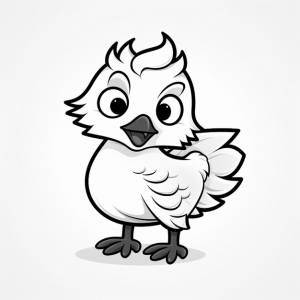 Иллюстрации польской курицы милая милая раскраска кавайи линия искусства