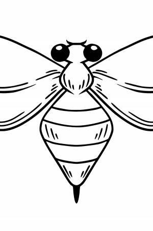 Раскраска Оса для малышей