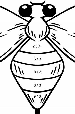 Раскраска Оса для малышей