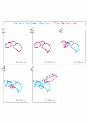 Как нарисовать осу ребенку