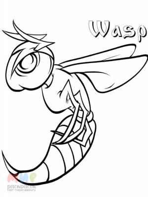 Раскраска Оса