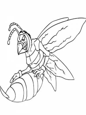 Раскраски Оса   в формате