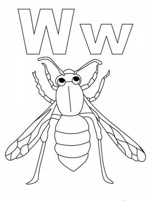 Раскраски Оса   в формате