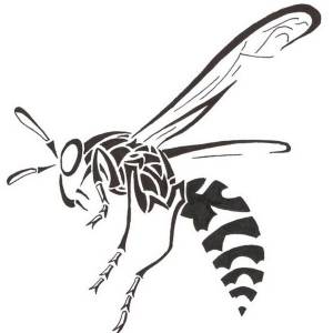 Оса раскраска