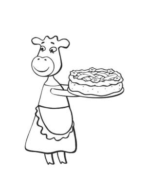 Раскраски Оранжевая корова